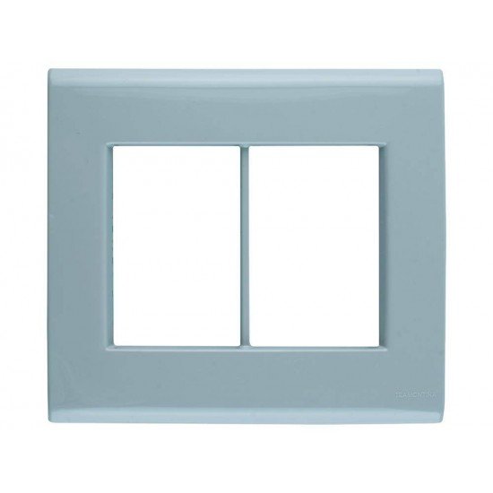 KIT 6 UNI PLACA + SUPORTE 4X4 EM TERMOPLASTICO 6 POSTOS LINHA LIZ AZUL JEANS TRAMONTINA