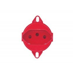 TOMADA 2P + T TERMOPLASTICO COMPONENTES METALICOS 10A 250V LINHA TRII VERMELHA TRAMONTINA