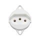 TOMADA 2P + T TERMOPLASTICO C COMPONENTES METALICOS 10A 250V BRANCA PARA T PISO TRAMONTINA