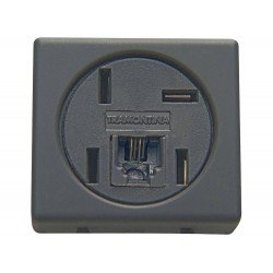 TOMADA PARA TELEFONE 4P+RJ11 EM TERMOPLASTICO C COMPONEN.METALICOS LINHA IZY FLAT GRAFITE TRAMONTINA