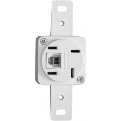 MONOBLOCO TOMADA PARA TELEFONE 4P MAIS RJ11 COR BRANCO TRAMONTINA