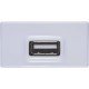 TOMADA USB EM TERMOPLASTICO COMPONENTES METALICOS SISTEMA MODULAR BRANCO BRILHO TRAMONTINA