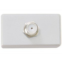 TOMADA TV SAT EM TERMOPLASTICO COM COMPONENTES METALICOS LINHA IZY FLAT BRANCO TRAMONTINA