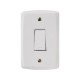 KIT 10 UNI CONJUNTO PLACA 4X2 + 1 INTERRUPTOR SIMPLES TERMOPL 10A 250V LINHA LUX2 BRANCO TRAMONTINA
