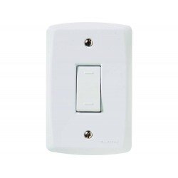KIT 10 UNI CONJUNTO PLACA 4X2 + 1 INTERRUPTOR PARALELO TERMOPL 10A 250V LINHA LUX2 BRANCO TRAMONTINA