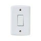 KIT 10 UNI CONJUNTO PLACA 4X2 + 1 INTERRUPTOR PARALELO TERMOPL 10A 250V LINHA LUX2 BRANCO TRAMONTINA