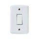 KIT 10 UNI CONJUNTO PLACA 4X2 + 1 INTERRUPTOR BIPOLAR TERMOPL 10A 250V LINHA LUX2 BRANCO TRAMONTINA