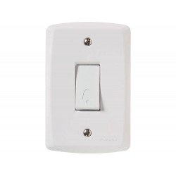 KIT 10 UNI CONJUNTO PLACA 4X2 + 1 PULSADOR CAMPAINHA TERMOPL 10A 250V LINHA LUX2 BRANCO TRAMONTINA
