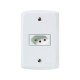 CJ PLACA 4X2 + 1 TOMADA 2P + T TERMOPL 20A 250V LINHA LUX2 BRANCO À GRANEL TRAMONTINA