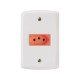 CJ PLACA 4X2 + 1 TOMADA 2P + T VERMELHA TERMOPL 20A 250V LINHA LUX2 BRANCO TRAMONTINA