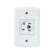 KIT 3 UNI CONJUNTO PLACA 4X2 + 1 TOMADA PARA TELEFONE 4P+RJ11 TERMOPL LINHA LUX2 BRANCO TRAMONTINA