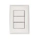 KIT 10 UNI CONJUNTO PLACA 4X2 + TAMPO CEGO EM TERMOPLASTICO LINHA IZY FLAT BRANCO TRAMONTINA