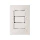 CJ PLACA 4X2 + 1 INTERRUPTOR PARALELO TERMOPL 10A 250V LINHA IZY FLAT BRANCO TRAMONTINA