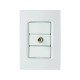 KIT 10 UNI CONJUNTO PLACA 4X2 + 1 TOMADA TV SAT TERMOPLASTICO LINHA IZY FLAT BRANCO TRAMONTINA