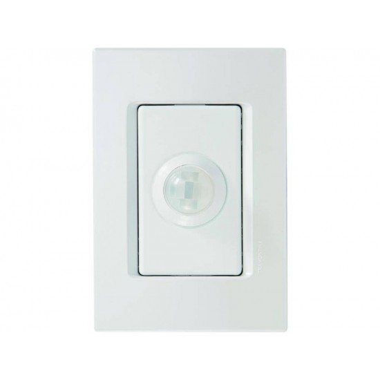 CJ PLACA 4X2 + DETECTOR DE PRESENÇA EM TERMOPLASTICO LINHA IZY FLAT BRANCO TRAMONTINA BIVOLT