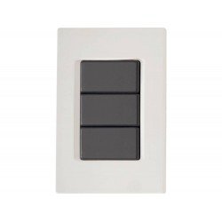 KIT 10 UNI CONJUNTO PLACA 4X2 + TAMPO CEGO EM TERMOPLASTICO LINHA IZY FLAT GRAFITE TRAMONTINA