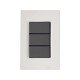 KIT 10 UNI CONJUNTO PLACA 4X2 + TAMPO CEGO EM TERMOPLASTICO LINHA IZY FLAT GRAFITE TRAMONTINA