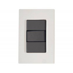 CJ PLACA 4X2 + 1INTERRUPTOR SIMPLES EM TERMOPL10A 250V LINHA IZY FLAT GRAFITE TRAMONTINA