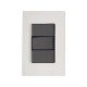 CJ PLACA 4X2 + 1INTERRUPTOR SIMPLES EM TERMOPL10A 250V LINHA IZY FLAT GRAFITE TRAMONTINA