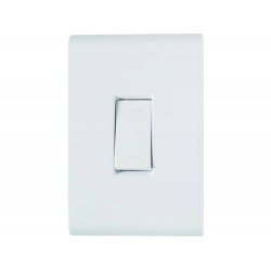 KIT 10 UNI CONJUNTO PLACA 4X2 + 1 INTERRUPTOR PARALELO TERMOPL 10A 250V LINHA LIZ BRANCO TRAMONTINA