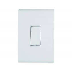KIT 10 UNI CONJUNTO PLACA 4X2 + 1 INTER BIPOLAR SIMPLES TERMOPL 10A 250V LINHA LIZ BRANCO TRAMONTINA
