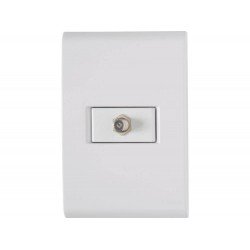 KIT 10 UNI CONJUNTO PLACA 4X2 + 1 TOMADA TV SAT EM TERMOPLASTICO LINHA LIZ BRANCO TRAMONTINA