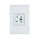 KIT 10 UNI CONJUNTO PLACA 4X2 + 1 TOMADA PARATELEFONE 4P+RJ11 TERMOPL LINHA LIZ BRANCO TRAMONTINA