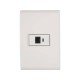 KIT 3 UNI CONJUNTO PLACA 4X2 + 1 TOMADA RJ45 CAT 6 EM TERMOPLASTICO LINHA LIZ BRANCO TRAMONTINA