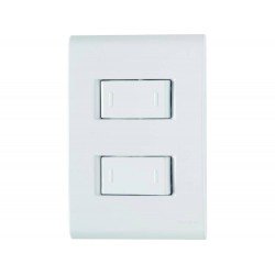 KIT 10 UNI CONJUNTO PLACA 4X2 + 2 INTERRUPTOR PARALELO TERMOPL 10A 250V LINHA LIZ BRANCO TRAMONTINA