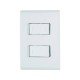 KIT 10 UNI CONJUNTO PLACA 4X2 + 2 INTERRUPTOR PARALELO TERMOPL 10A 250V LINHA LIZ BRANCO TRAMONTINA