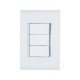 KIT 10 UNI CONJUNTO PLACA 4X2 + 3 INTERRUPTOR PARALELO TERMOPL 10A 250V LINHA LIZ BRANCO TRAMONTINA