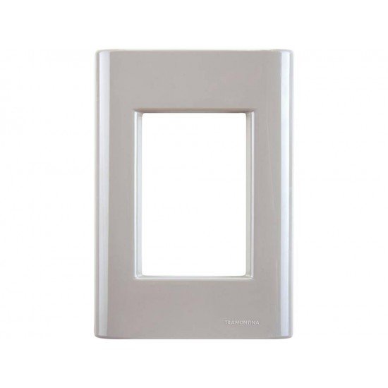 PLACA + SUPORTE 4X2 EM TERMOPLASTICO 3 POSTOS LINHA GIZ FENDI TRAMONTINA