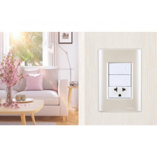 KIT 20 UNI PLACA + SUPORTE 4X2 EM TERMOPLASTICO 3 POSTOS LINHA GIZ PEROLA TRAMONTINA