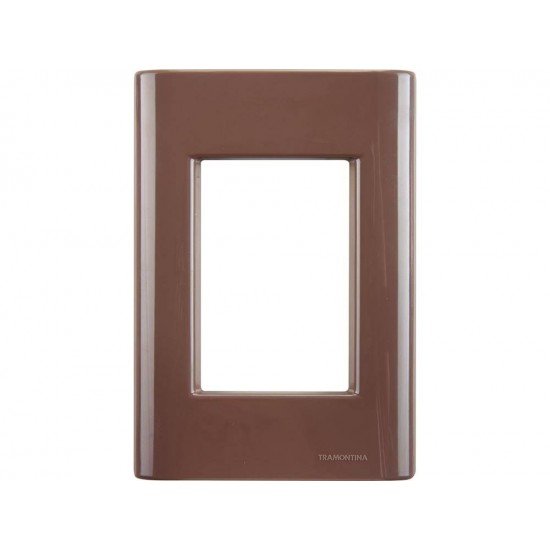 KIT 20 UNI PLACA + SUPORTE 4X2 EM TERMOPLASTICO 3 POSTOS LINHA GIZ CAFE TRAMONTINA