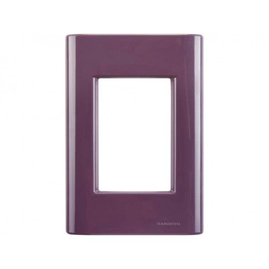 KIT 20 UNI PLACA + SUPORTE 4X2 EM TERMOPLASTICO 3 POSTOS LINHA GIZ PURPURA TRAMONTINA