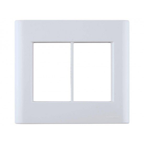 PLACA + SUPORTE 4X4 EM TERMOPLASTICO 6 POSTOS LINHA GIZ BRANCA TRAMONTINA