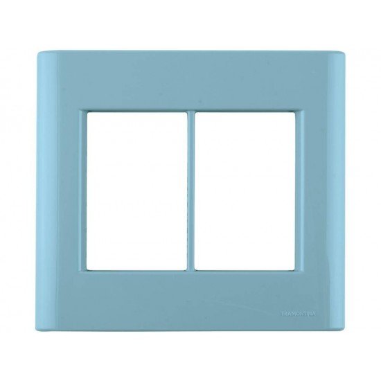 PLACA + SUPORTE 4X4 EM TERMOPLASTICO 6 POSTOS LINHA GIZ AZUL JEANS TRAMONTINA