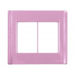 KIT 6 UNI PLACA + SUPORTE 4X4 EM TERMOPLASTICO 6 POSTOS LINHA GIZ ROSA TRAMONTINA