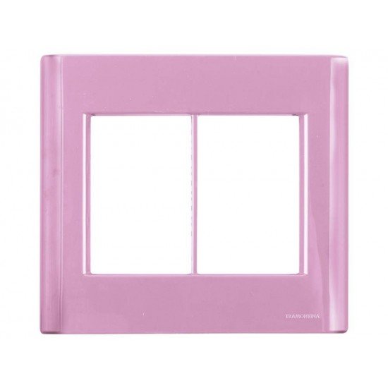 KIT 6 UNI PLACA + SUPORTE 4X4 EM TERMOPLASTICO 6 POSTOS LINHA GIZ ROSA TRAMONTINA