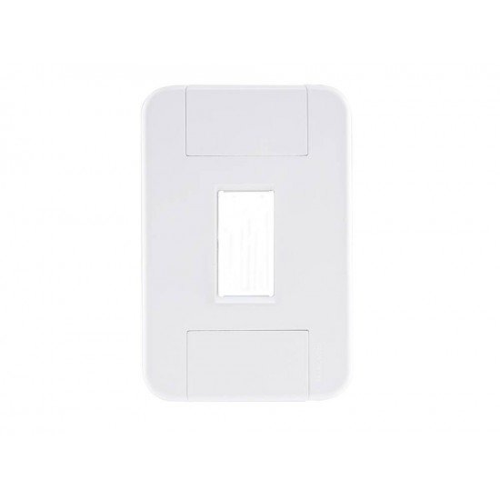 PLACA + TAMPO 4X2 EM TERMOPLASTICO 1 POSTO VERTICAL LINHA TABLET BRANCA TRAMONTINA
