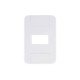 PLACA + TAMPO 4X2 EM TERMOPLASTICO 1 POSTO HORIZONTAL LINHA TABLET BRANCA TRAMONTINA