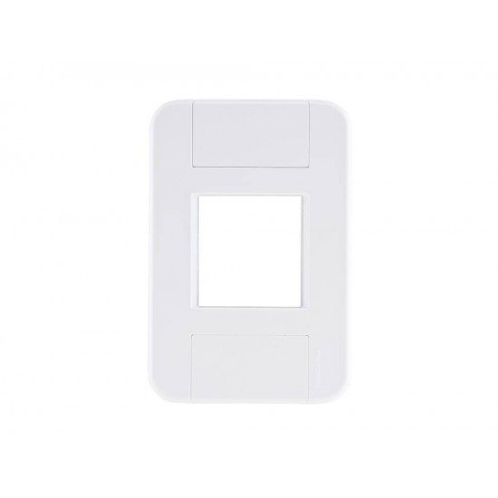PLACA + TAMPO 4X2 EM TERMOPLASTICO 2 POSTOS JUNTOS LINHA TABLET BRANCA TRAMONTINA