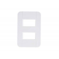 PLACA + TAMPO 4X2 EM TERMOPLASTICO 2 POSTOS AFASTADOS LINHA TABLET BRANCA TRAMONTINA