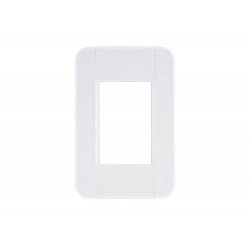 PLACA + TAMPO 4X2 EM TERMOPLASTICO 3 POSTOS JUNTOS LINHA TABLET BRANCA TRAMONTINA
