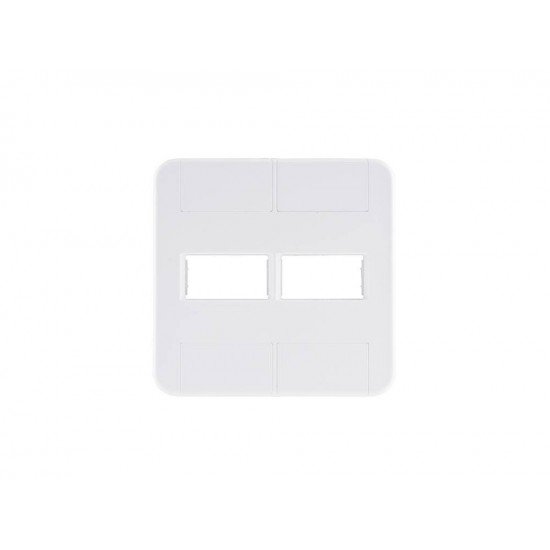 KIT 6 UNI PLACA + TAMPO 4X4 EM TERMOPLASTICO 2 POSTOS LINHA TABLET BRANCA TRAMONTINA