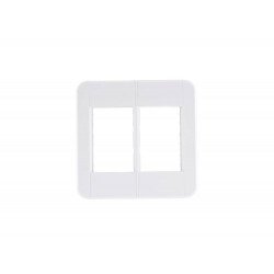 PLACA + TAMPO 4X4 EM TERMOPLASTICO 6 POSTOS LINHA TABLET BRANCA TRAMONTINA
