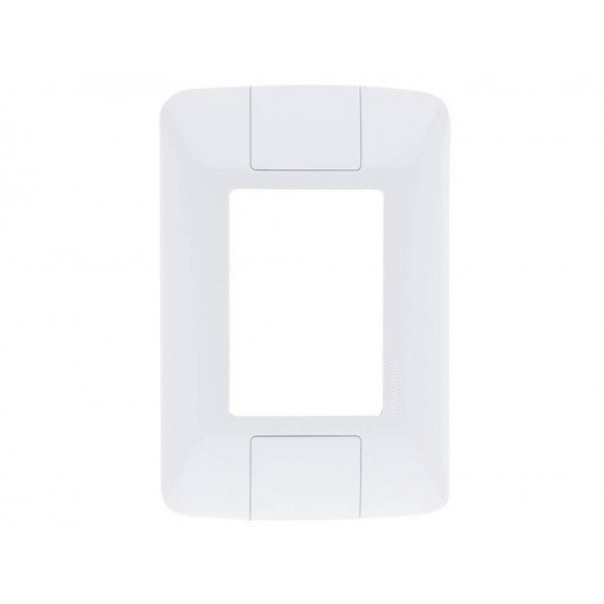 KIT 6 UNI PLACA + TAMPO 4X2 EM TERMOPLASTICO 3 POSTOS JUNTOS LINHA ARIA BRANCA TRAMONTINA