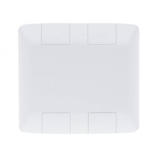 KIT 3 UNI PLACA + TAMPO 4X4 EM TERMOPLASTICO CEGO LINHA ARIA BRANCA TRAMONTINA