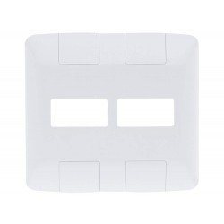 PLACA + TAMPO 4X4 EM TERMOPLASTICO 2 POSTOS LINHA ARIA BRANCA TRAMONTINA