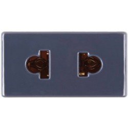 TOMADA UNIVERSAL 2P 10A-15A 250V~ COR GRAFITE TRAMONTINA